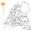 Enkele kerstkaarten (kerstnacht) - Afbeelding 2