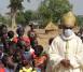 Bishop Oliver Doeme visits nigerian refugees in Cameroon