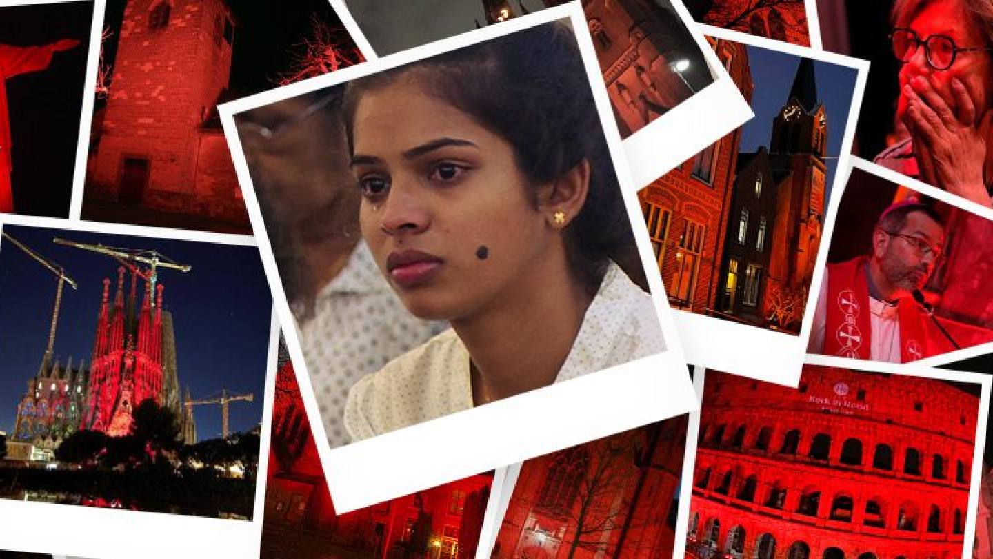 Op RedWednesday© (19 november 2025) kleuren kerken en monumenten bloedrood om aandacht te vragen voor het lot van miljoenen vervolgde, onderdrukte en bedreigde gelovigen in de hele wereld.