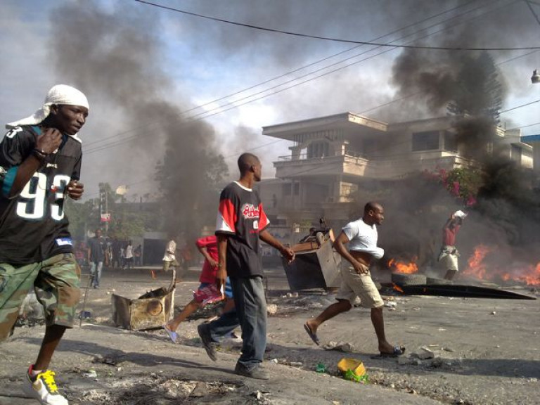 Riots in Haiti after the general elections taken place