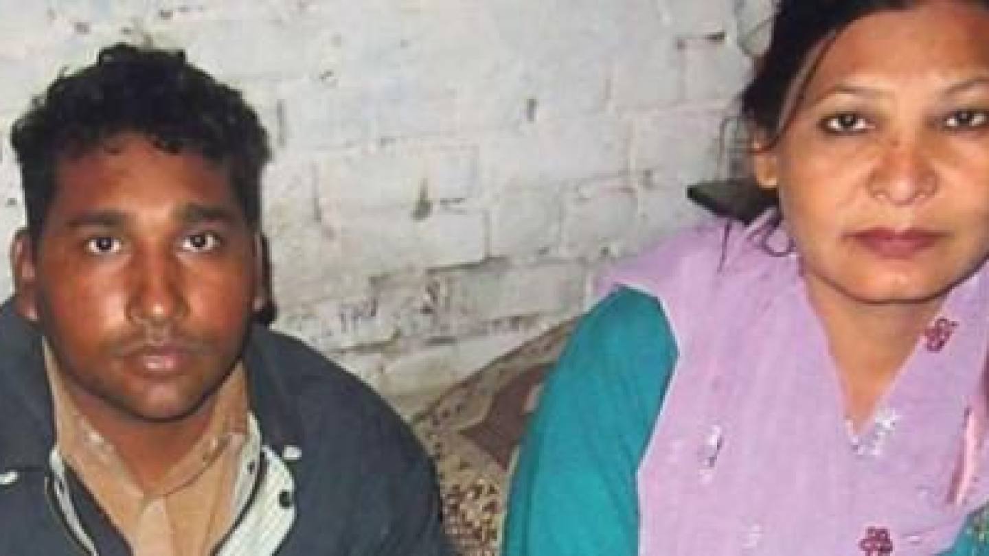 Photo of Shagufta Kausar and her husband Shafqat Emmanuel Masih from  from the Punjab town of Gojrain Pakisten.They were sentenced to death in 214 for allegedly sending a local imam blasphemous text messages insulting the Muslim Prophet Mohammad. They have been acquitted in a landmark judgement on June 3rd 2021.Only very tiny file quality available